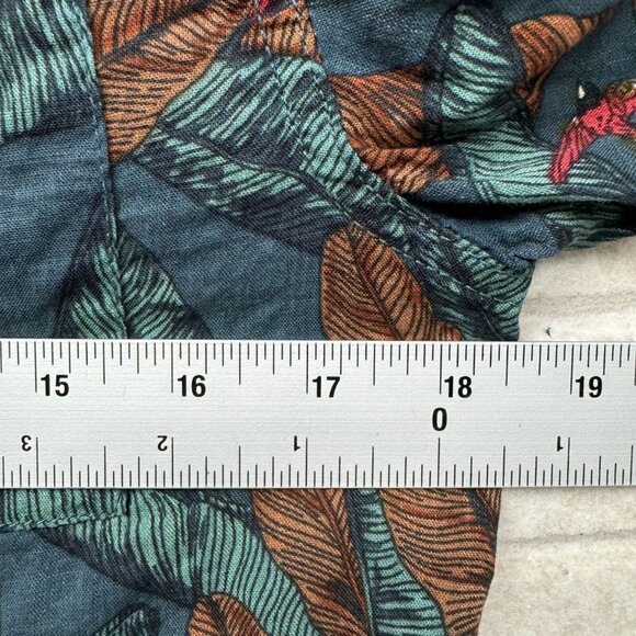 Nifty Genius Hawaiian Leaf Print Short Sleeve Button Down Shirt XS NWT - Picture 9 of 10